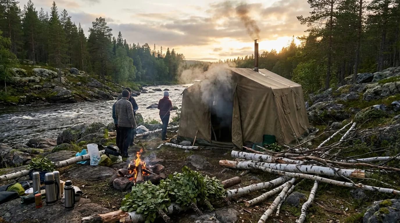 Баня на берегу реки