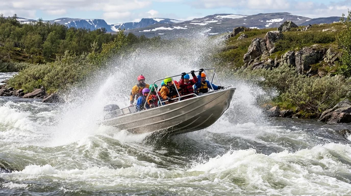 Пороги на водомётной лодке